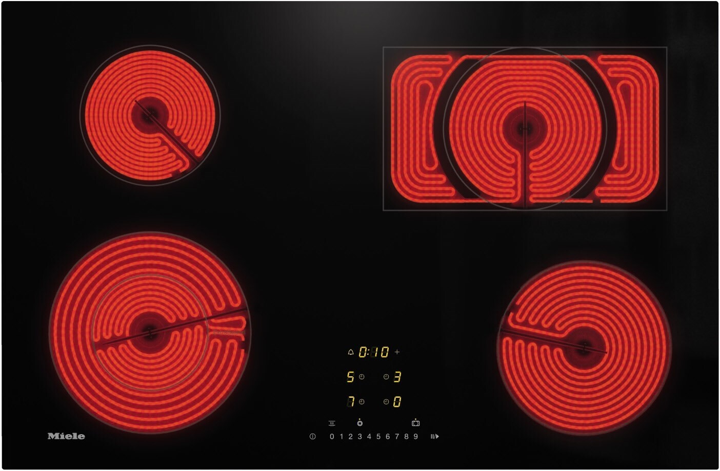 Miele Autark-Glaskeramikfeld KM 6542 FL (schwarz) 3 Jahre Premiumshop Garantie