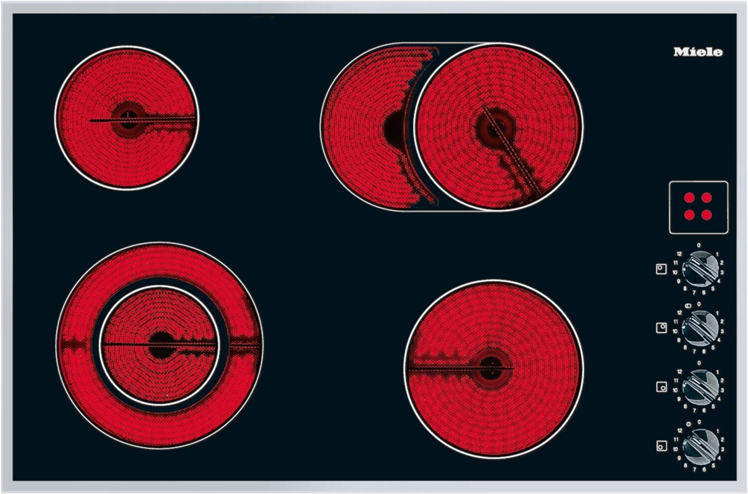 Miele Autark-Glaskeramikfeld KM 523 (schwarz-edelstahl) 3 Jahre Premiumshop Garantie